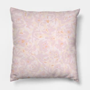 Abstract pink and peach organic shapes Pillow