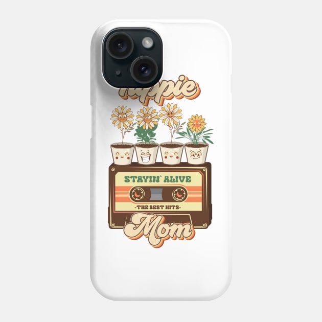 Mothers day plant  lover groovy cassette Retro Funny hippie mom Phone Case by HomeCoquette