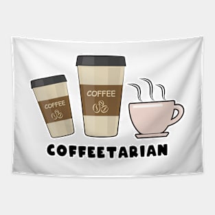 Coffeetarian - Funny Coffee Saying Tapestry