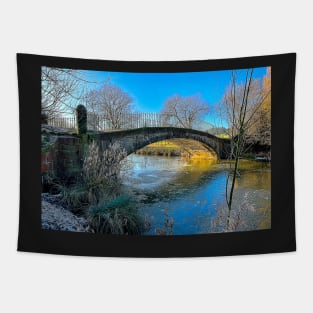 Wintry Bridge Tapestry