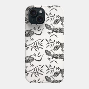 gecko black Phone Case