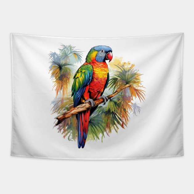 Rainbow Lorikeet Tapestry by zooleisurelife