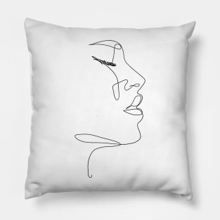 Line art woman Pillow