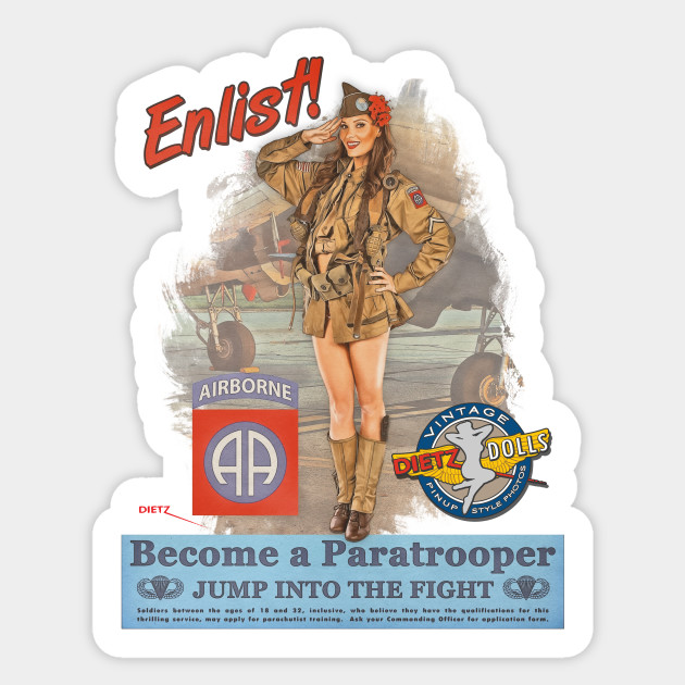 Become A Paratrooper Paratrooper Sticker Teepublic