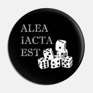 The die is cast-Alea iacta est-dice gaming-Luck Pin