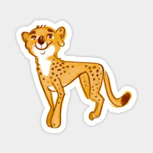 Cute Cheetah Drawing Magnet