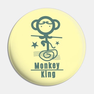 Monkey King - Teal Pin