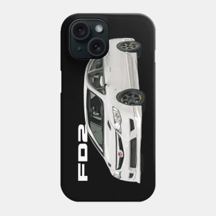 TYPE R FD2 sedan JDM Championship White Tuned Phone Case