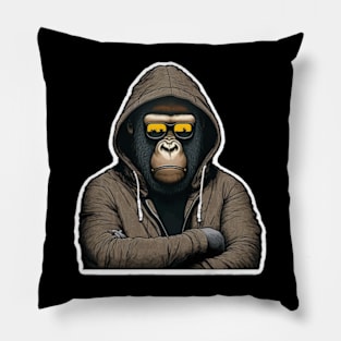 Shades of Toughness - Cool Gorilla Pillow