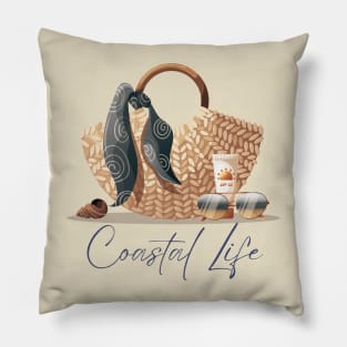 Coastal Life for the Beach-Loving Cowgirl Pillow