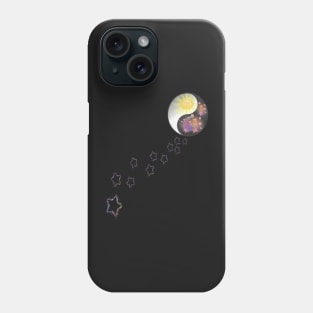 Yin & Yang Moon, Sun & Stars Graphic Art Spiritual Gifts Phone Case