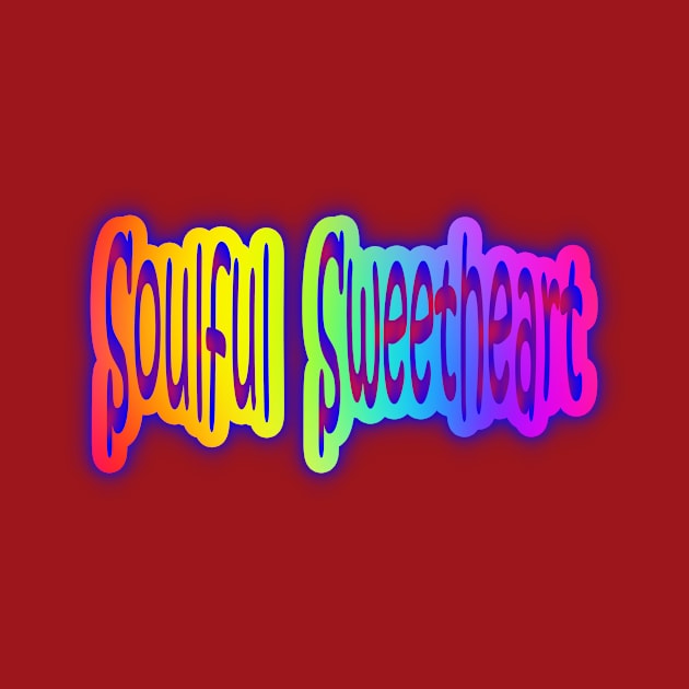 Soulful Sweetheart Neon Retro Rainbow by Creative Creation