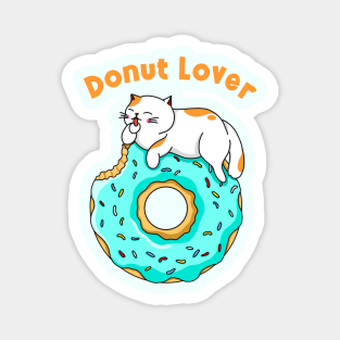 Cat Donut Lover Magnet