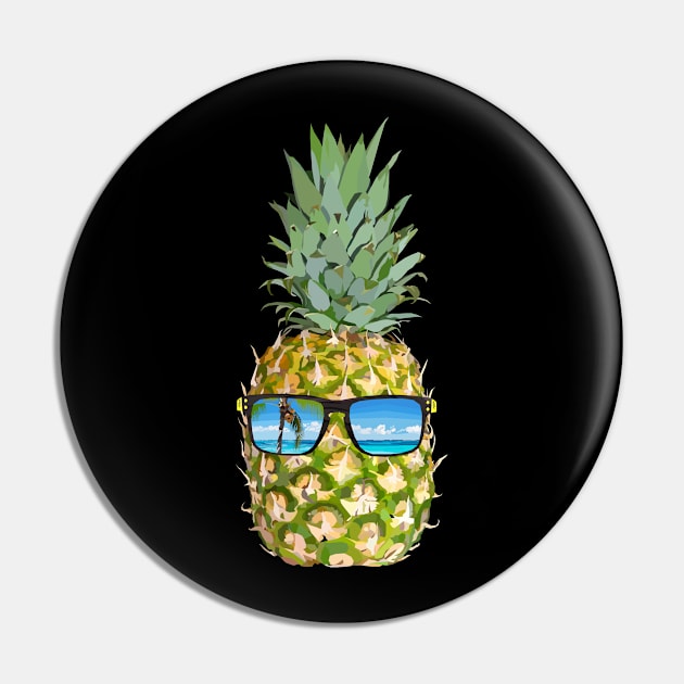 Pineapple in sunglasses Pin by ivtanart