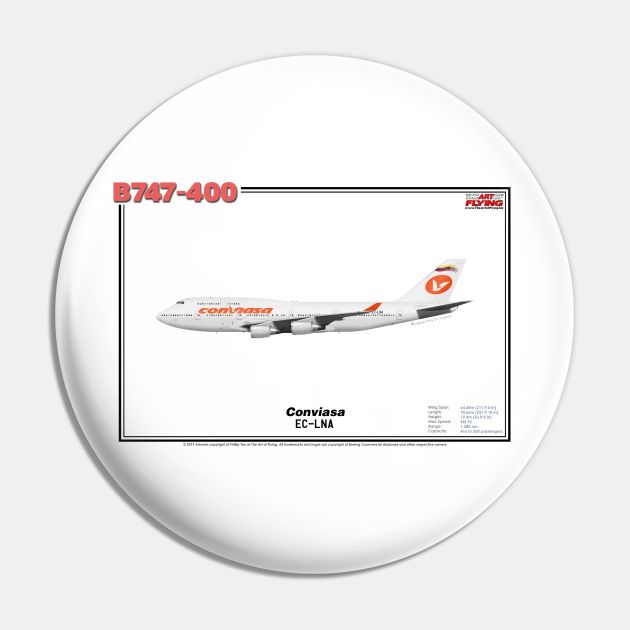 Boeing B747-400 - Conviasa (Art Print) Pin by TheArtofFlying