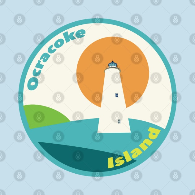 Ocracoke Island Lighthouse Circle by Trent Tides