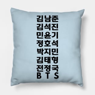 BTS Names in Korean/Hangul - Bangtan ARMY Pillow