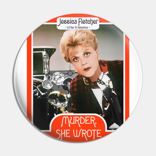 Jessica Fletcher Trading Card ))(( Murder She Wrote Fan Art Pin by darklordpug