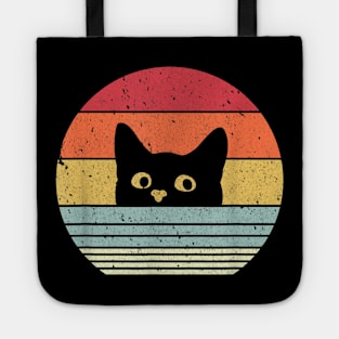 Cat Retro Style T-Shirt Tote