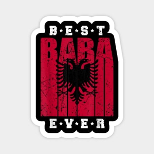 Mens Albanian Dad Fathers Day Vintage Albania Flag Shqiptar Baba Magnet