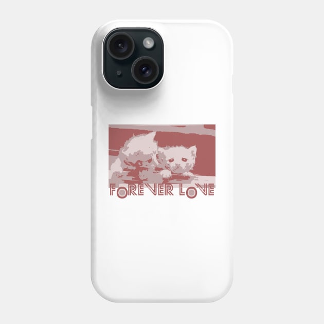 Forever Love - Cute cat Phone Case by iconking