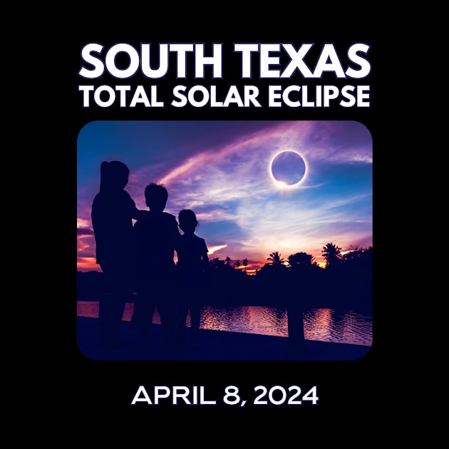 South Texas Front & Back Print Total Solar Eclipse 2024 by Give Joy