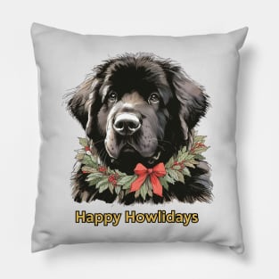 Happy Howlidays Newfoundland Pillow