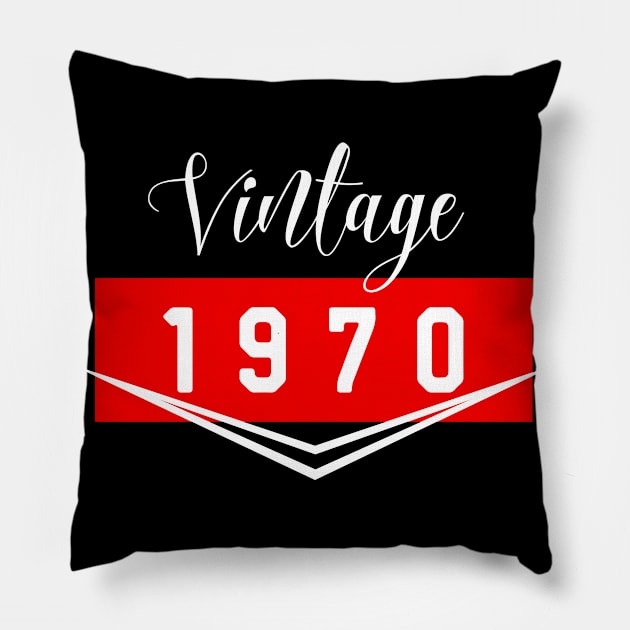 Vintage 1970 Made in 1970 50th birthday 50 years old Gift Pillow by CreativeShirt