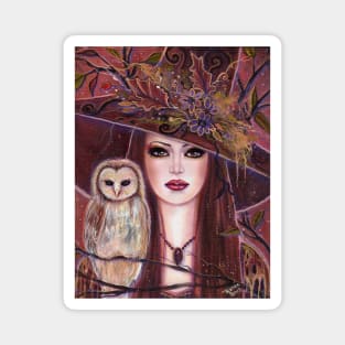 Cornelia witch art by Renee L Lavoie Magnet