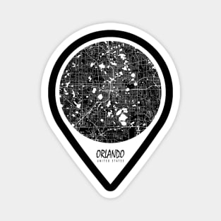 Orlando, USA City Map - Travel Pin Magnet