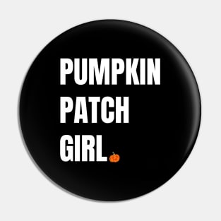 Pumpkin Patch Girl - Minimalist Design with a Pumpkin Pin