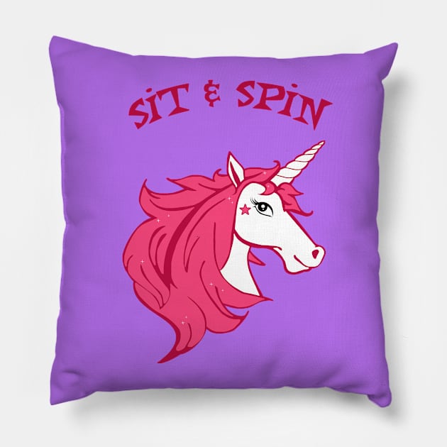 Rude Unicorn Pillow by rachybattlebot