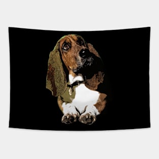 Whisker Wonderland Hound Elegance Trendsetting Tee for Dog Lovers Tapestry