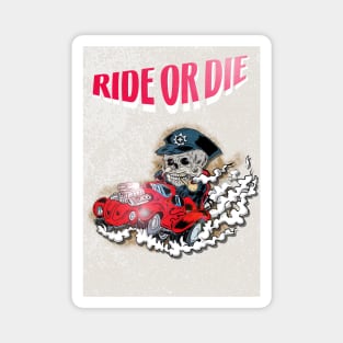 Ride or Die Vintage Magazine- Skeleton man Issue Magnet