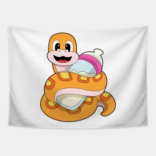 Snake with Baby bottle Tapestry