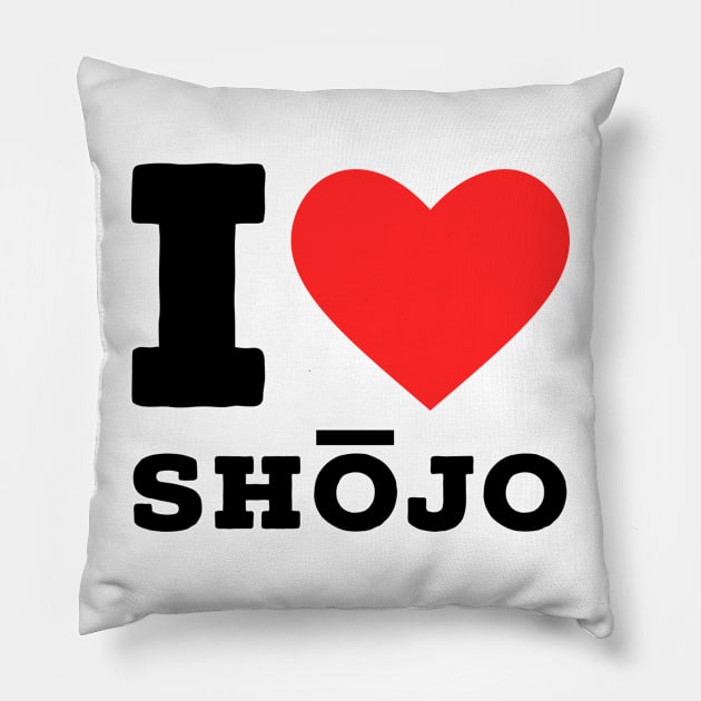 i love shojo Pillow by richercollections