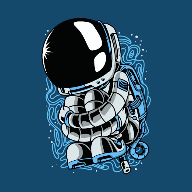 Astronaut Floating in Space by SLAG_Creative