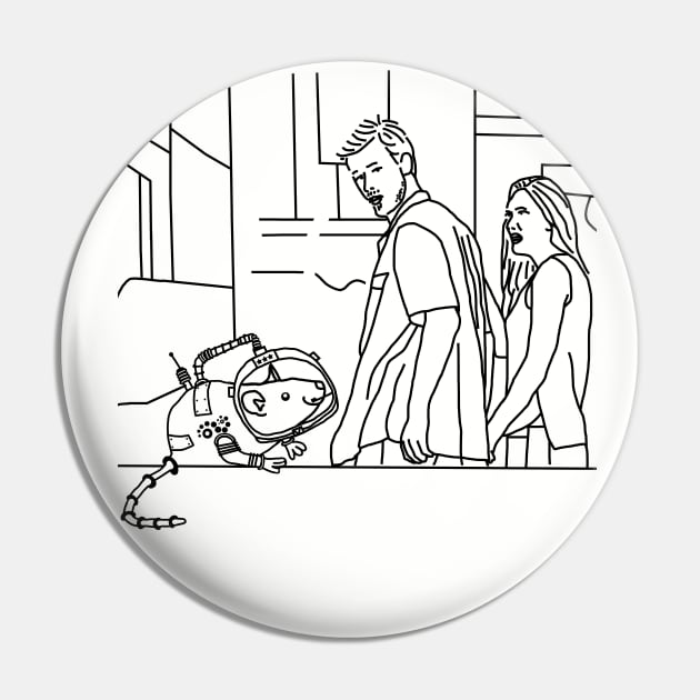 Space Rat Distracted Boyfriend Meme Outline Pin by ellenhenryart