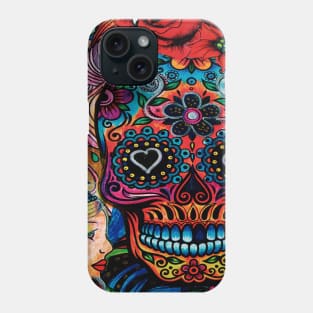 Calavera diente azul Phone Case