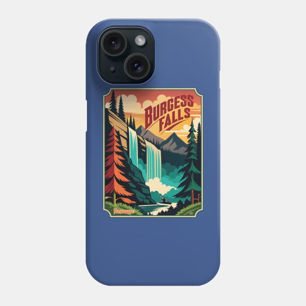 Retro Burgess Falls Kayaking Phone Case by Surrealcoin777