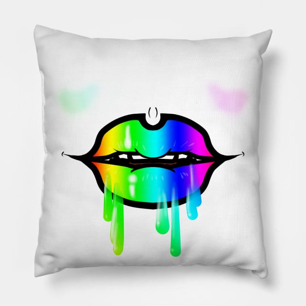 Taste the Rainbow 1.0 Pillow by CherryCloudsDesigns