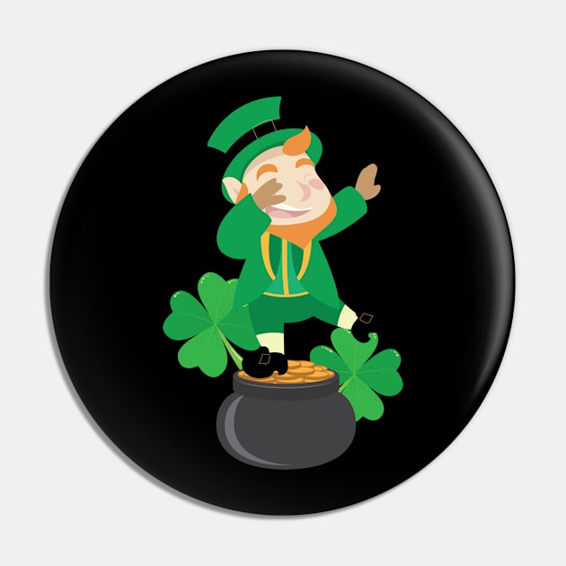 Dabechaun Funny Dabbing Leprechaun Pin by RJCatch