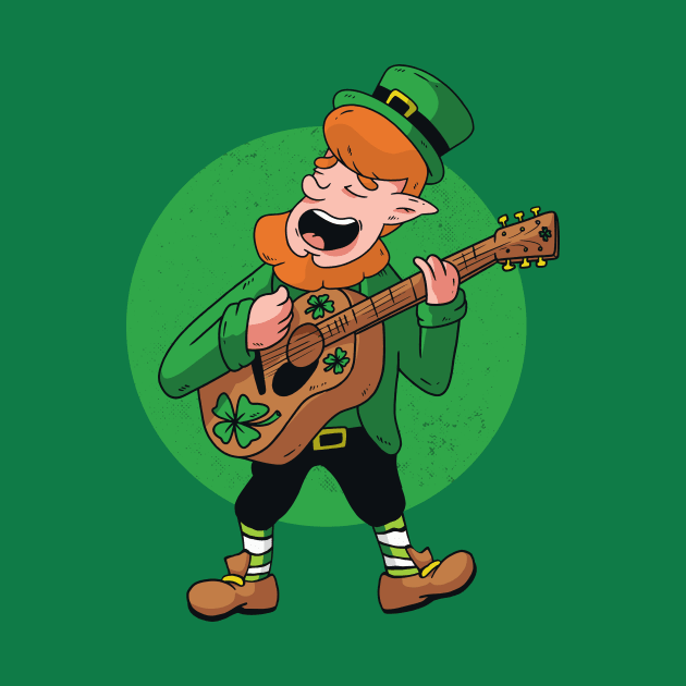 Singing Leprechaun with Guitar by SLAG_Creative