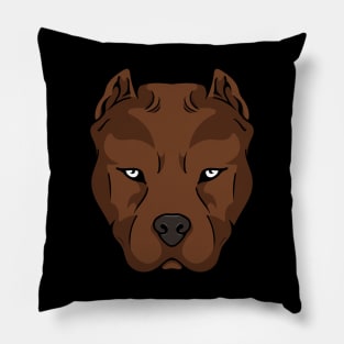 Brown pitbul Pillow