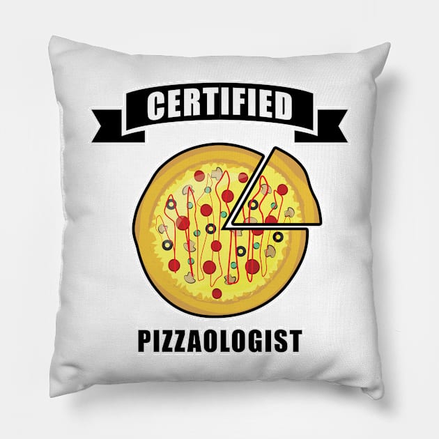 Certified Pizzaologist - Funny Pizza Quote Pillow by DesignWood Atelier