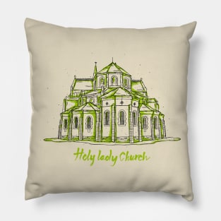 Holy lady church Pillow