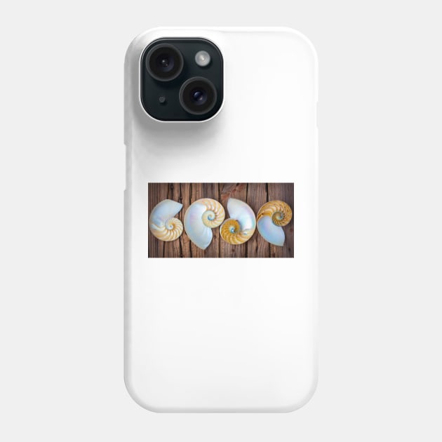 Four Chambered Nautilus Seashells Phone Case by photogarry