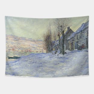 Lavacourt Under Snow by Claude Monet Tapestry