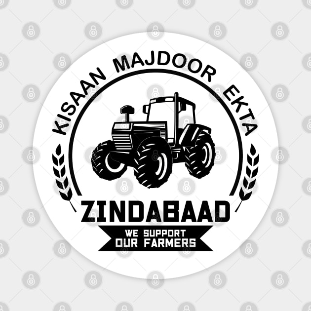 Kisaan Ekta Zindabaad - Punjab Farmers Magnet by PUNJABISTYL