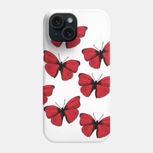 Red Butterfly Spring Art Phone Case